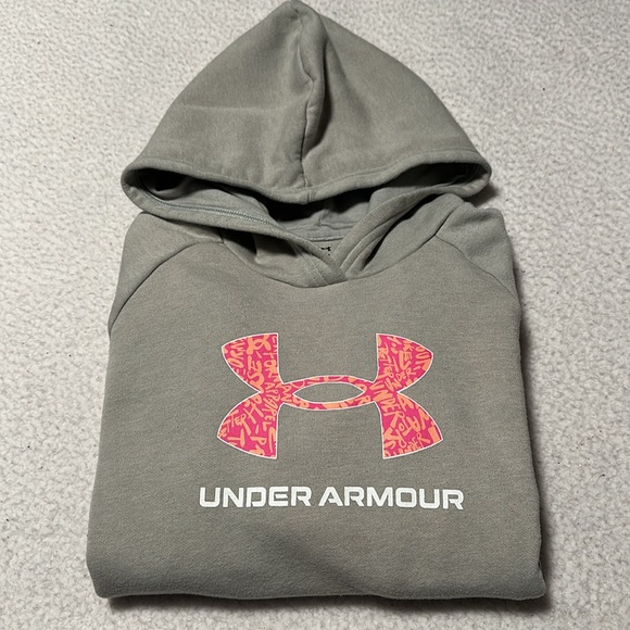 Under Armour Girls Gray Hoodie, GUC, Size Large - Picture 10 of 10